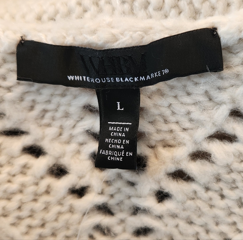 WHBM LS Cozy Stitch Cover-Up Ivory - NWT - Picture 7 of 10